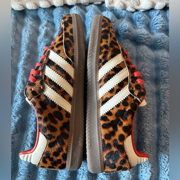 Adidas OG Sambas Leopard Print Sneakers with Red and White Details - Picture 5 of 8